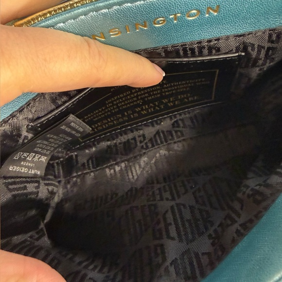 Kurt Geiger Metallic Green and Gold Gradient Shoulder Bag with Chain Strap - Picture 9 of 10